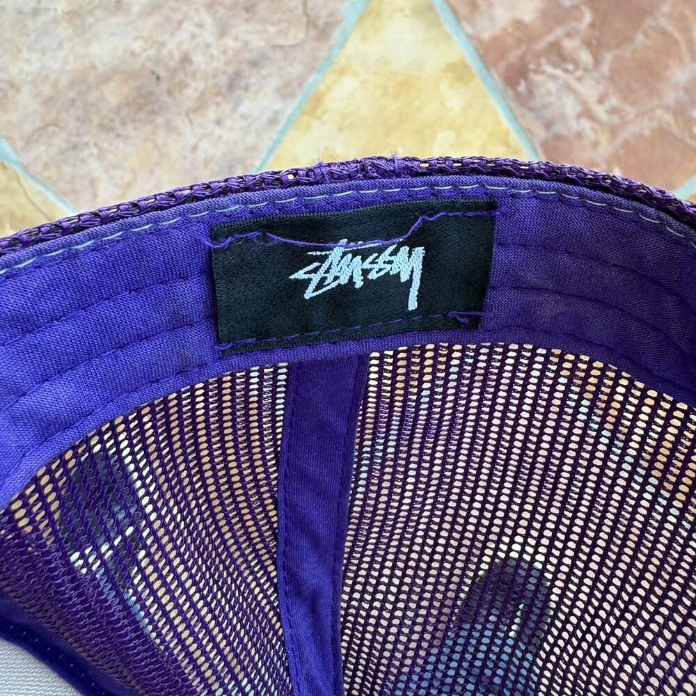 Stussy Men's Purple and White Hat - Picture 5 of 5